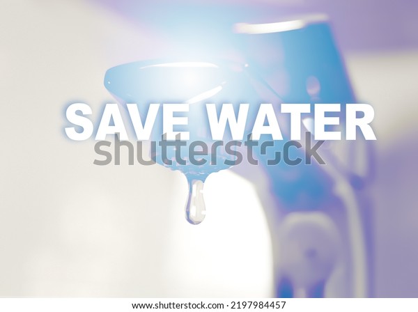 Save Water Concept Drop Falling Down Stock Photo 2197984457 | Shutterstock