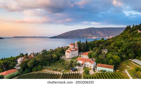 Savina Monastery In Boka-Kotor Bay In Montenegro