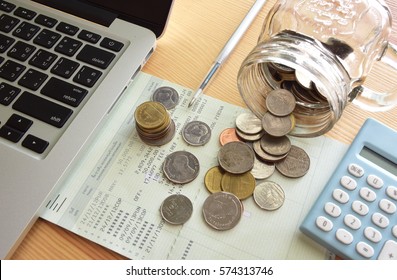 Saving Account Book and Statement from Bank for Business Finance Loan - Shutterstock ID 574313746