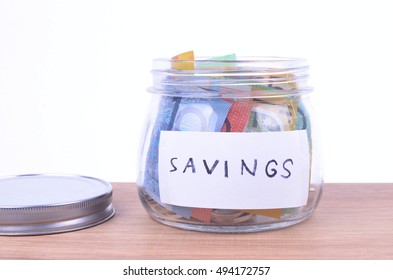 Saving Australian Money In A Glass Jar