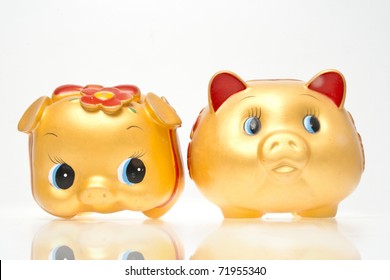 Saving bank piggy in Chinese style