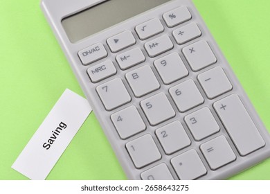 saving and calculator image of saving