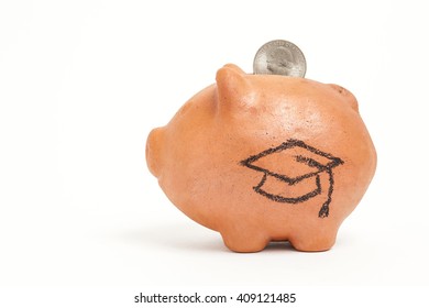 Saving dollars to study -  side view