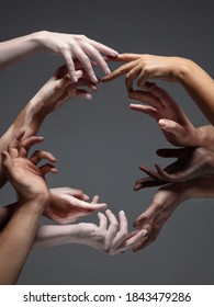 Saving Kindness Hands Different People Touch Stock Photo 1843479286 ...