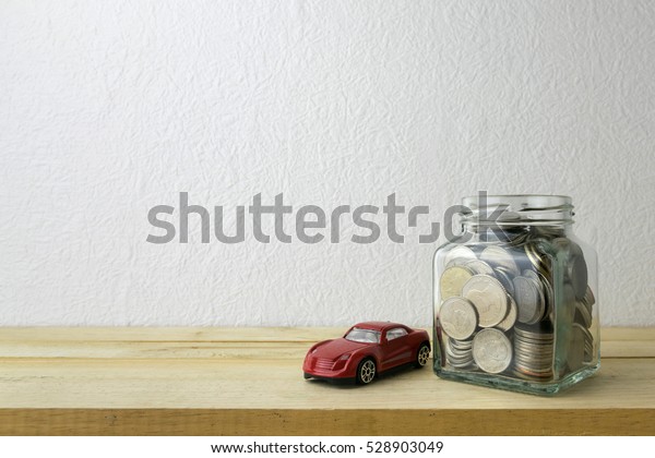Savings plans for car\
,financial concept