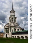 The Savior church with bell tower, tears of construction 1804 - 1811. Sts. Boris and Gleb monastery, city Torzhok, Russia