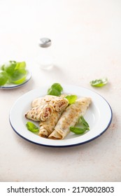 Savory Crepes With Cheese And Ham