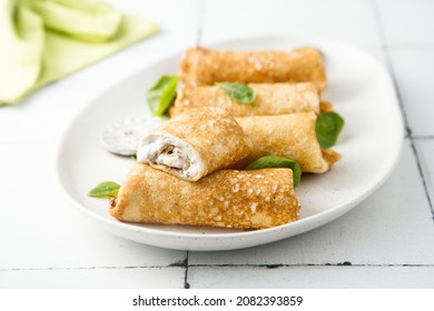 Savory Crepes With Cream Cheese