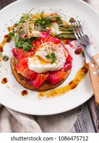 Savory Crepes With Salmon And Poached Egg