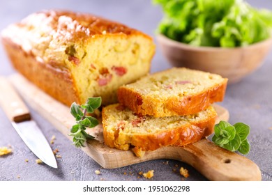 Savory Loaf Cake- Cae With Ham, Olive And Cheese