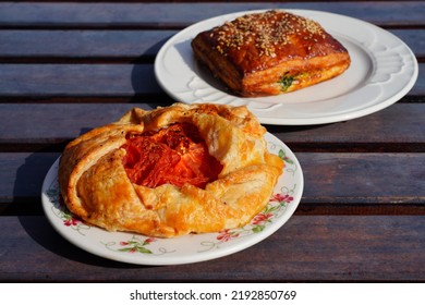 A Savory Tomato Galette On A Plate