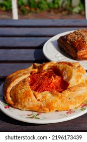 A Savory Tomato Galette On A Plate