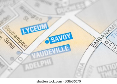 Savoy Cinema. London, UK Map.