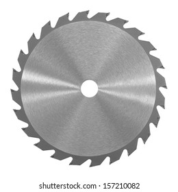 A Saw Blade Isolated Against A White Background