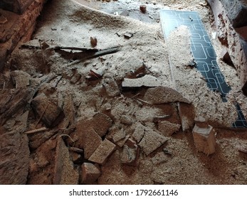 Saw Dust Texture Background Top View From Above Flat Lay With Copy Space, Carpenter Wood Industry Home DIY Concept