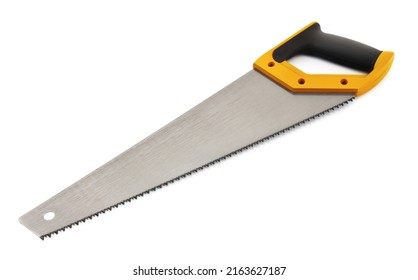 saw hand for wood with black and yellow handle isolated on white background - Powered by Shutterstock