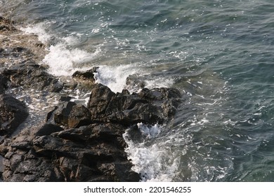 I Saw The Sea Waves Crash Against The Rocks.