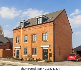 Sawbridgeworth, Hertfordshire, UK. March 23rd 2022. Semi Detached New Build Homes At The David Wilson Homes, Sawbridge Park Development. 