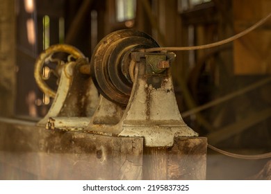 Sawmill Machinery At Waterloo Village Along The Morris Canal In New Jersey