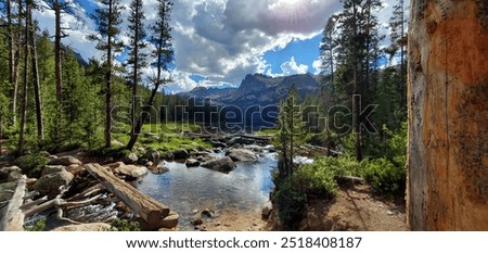 Sawtooth mountains over Hell Roaring Lake