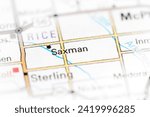 Saxman. Kansas. USA on a map
