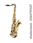 Saxophone isolated on white background ( with clipping path)