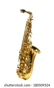 Saxophone on a white background - Shutterstock ID 180509324