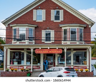 Saxtons River, Vermont, USA. September 25, 2020. The Saxtons River Village Market, Saxtons River, VT.