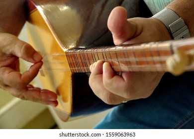 Saz And Hand,Turkish Musical Instrument