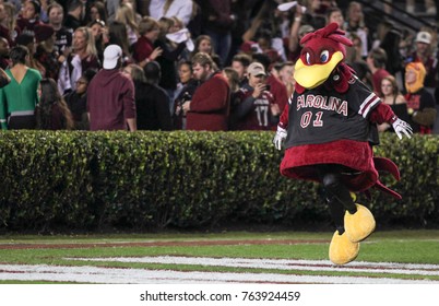 SC Mascot On The Field For The Clemson Tiger Vs. South Carolina Gamecocks At The William - Brice Stadium In Columbia, SC USA On November 25th, 2017