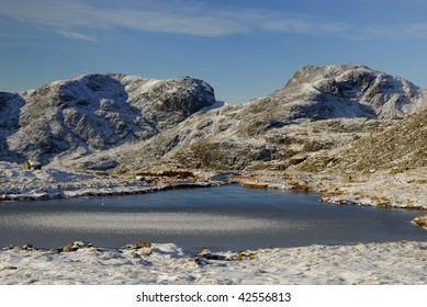 Scafell And Scafell Pike In Winter In The English Lake District