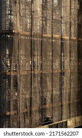 Scaffolding On Apartment Building Exterior