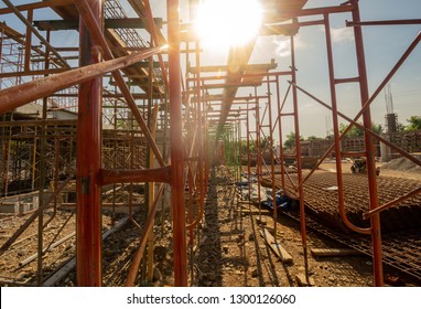 Scafolding And Construction Site