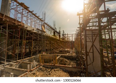 Scafolding And Construction Site