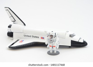 A scale model of an American spaceship and an Astronaut that holds true meaning to the advancements made in recent history. - Powered by Shutterstock