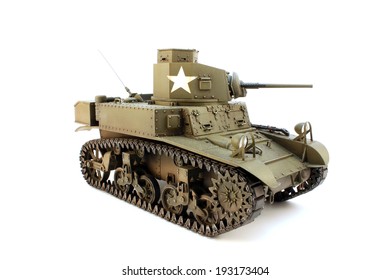 A Scale Model Of A Light Reconnaissance Tank M3 Stuart