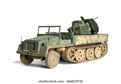 scale model of old vehicle