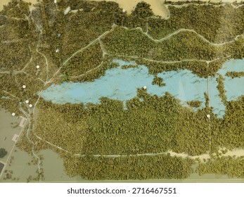 scale models, replica, diorama, map, Indiana Dunes Beach State Park