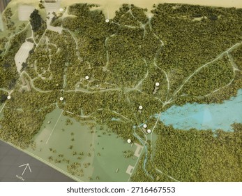 scale models, replica, diorama, map, Indiana Dunes Beach State Park