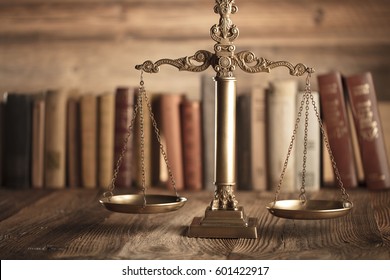 Scales Of Justice  And Books