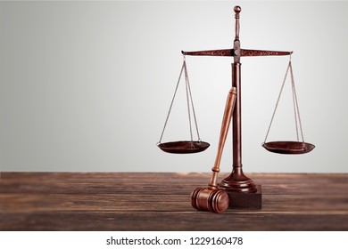 Scales Justice On Table Stock Photo 1229160478 | Shutterstock