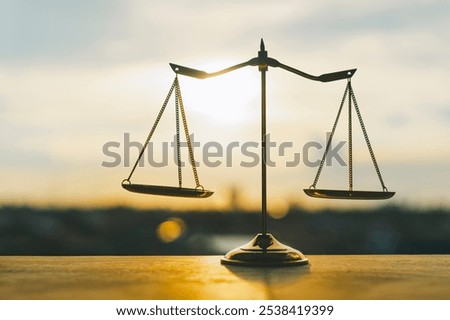 Scales of justice, Symbol of law and justice concept.