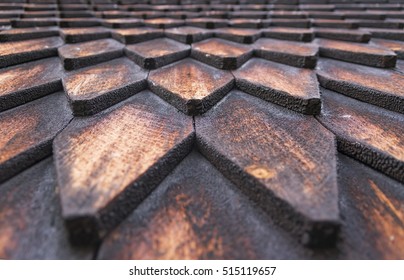 Scales Wall Close Up Of  A Swedish Church Sami Culture Background