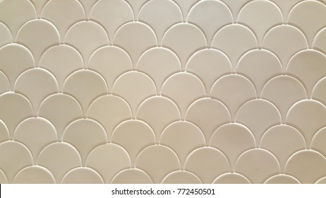 Scallop Shell Tile. Fish Or Snake Skin Texture. Mermaid Scale Pattern. 