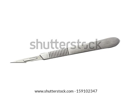 scalpel on the white background with  clipping path