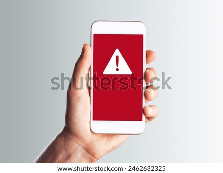 scam alert system, red screen on phone