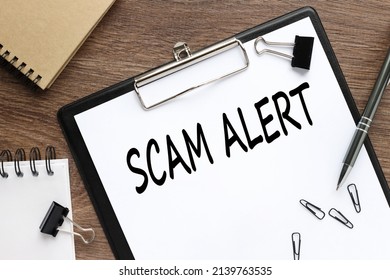 Scam Alert Text On White Paper Stock Photo 2139763535 | Shutterstock