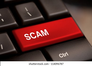 Scam Computer Keys Showing Swindles And Fraud