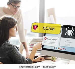 Scam Spyware Technology Security Concept