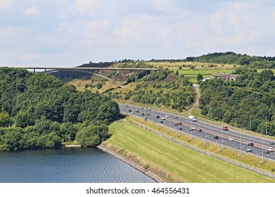 Scammonden Bridge And M62 Motorway